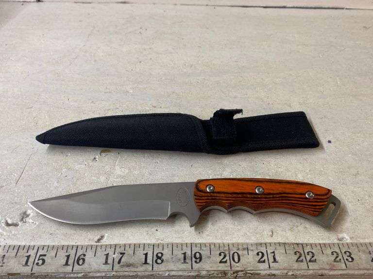 SINGLE BLADE KNIFE WITH SHEATH 4 INCH BLADE Isabell Auction