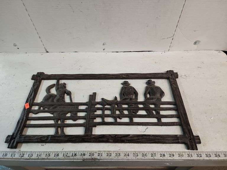 12 X 24 IN. IRON WESTERN WALL DECOR Isabell Auction