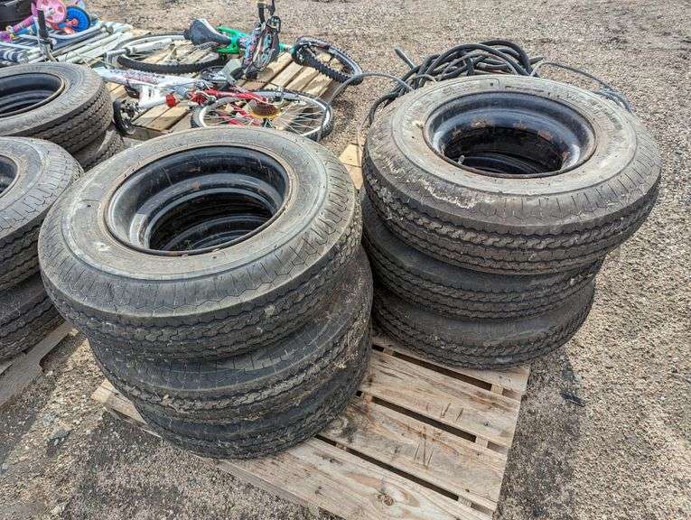 (6) GOODYEAR HILANDER 814.5MH (MOBILE HOME) TIRES/RIMS Isabell Auction