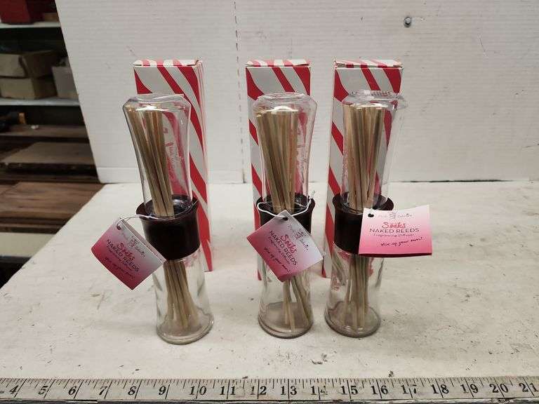 3 PC. (NEW) PINK ZEBRA JUST ADD SOAKS NAKED REEDS Isabell Auction