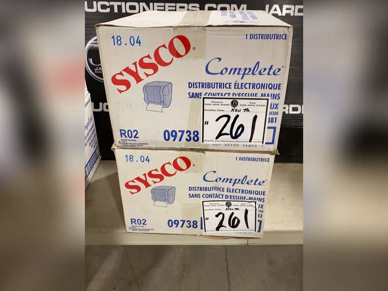 Pair of Sysco Electronic Touchless Paper Towel Dispensers Jardine