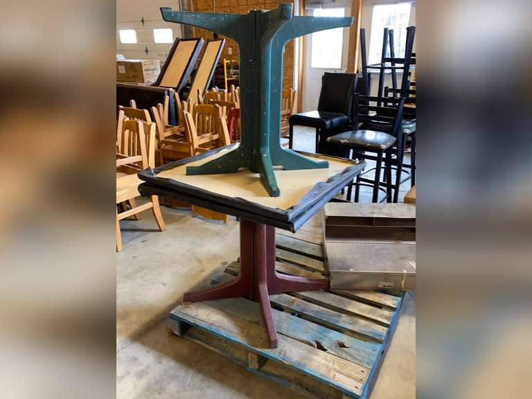 Pair of Outdoor Restaurant Tables Jardine Auctioneers