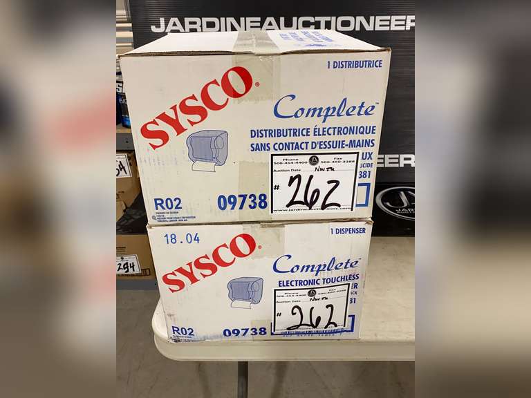 Pair of Sysco Electronic Touchless Paper Towel Dispensers Jardine