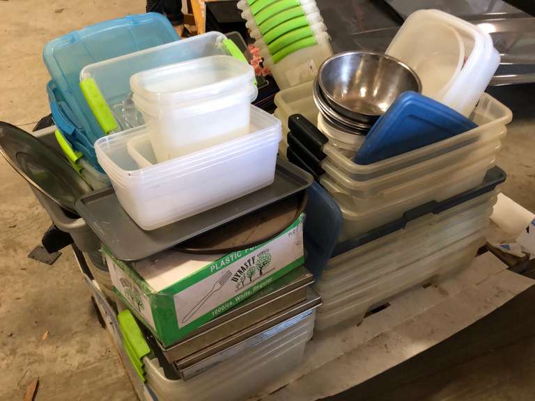 Qty of Used Restaurant Containers and Bins Jardine Auctioneers