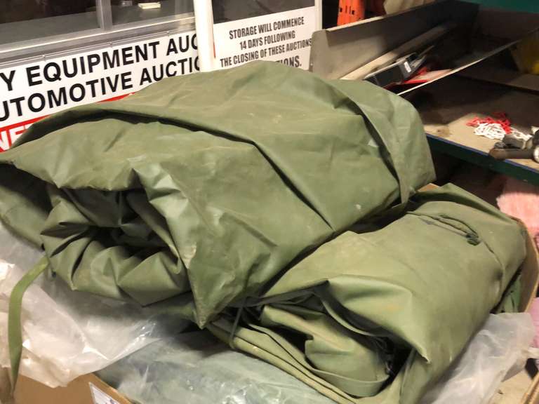 Qty of Army Tarps Jardine Auctioneers