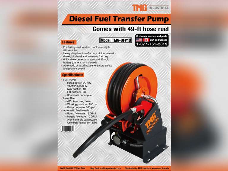 FUEL PUMP WITH HOSE REEL KIT Jardine Auctioneers