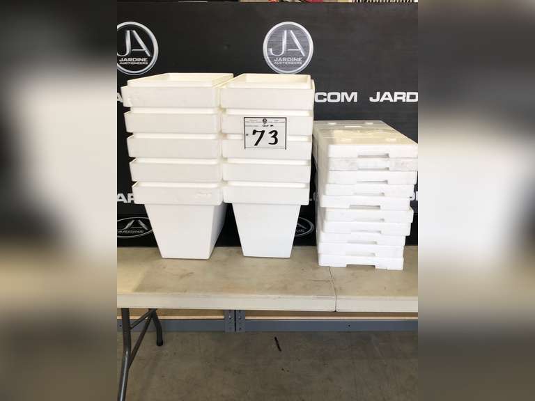 10 STYROFOAM COOLERS WITH LIDS Jardine Auctioneers