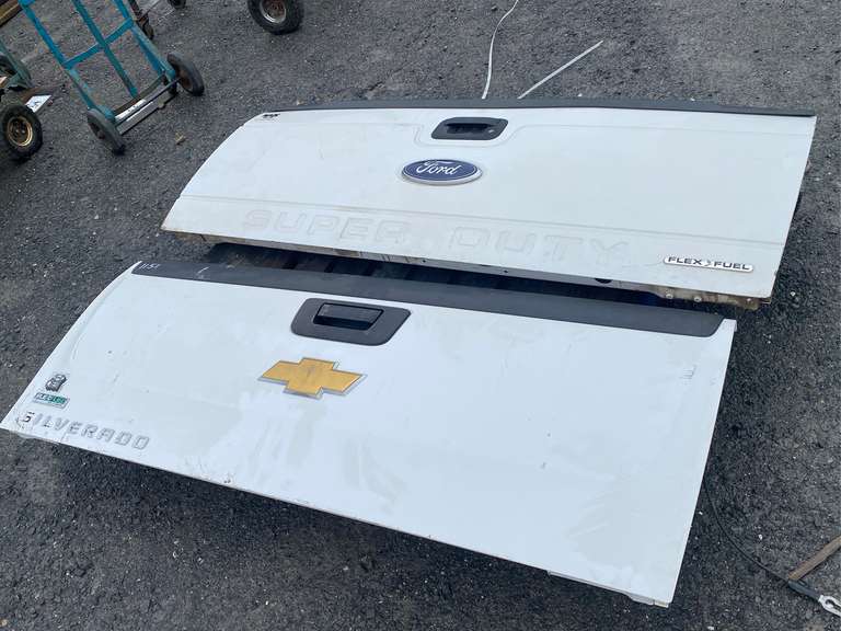 Pair of Truck Tailgates (1 Ford, 1 Chevrolet ) Jardine Auctioneers