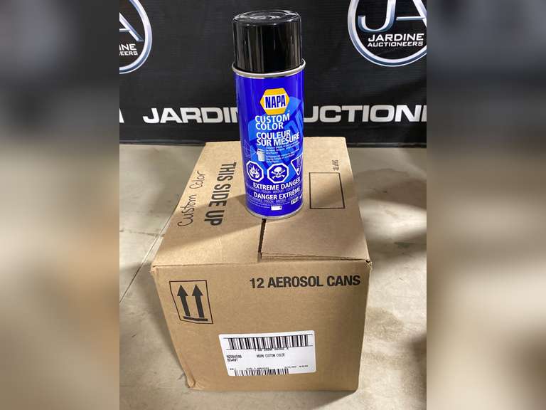 Case (12ea) NAPA Custom Color Spray Cans Jardine Auctioneers