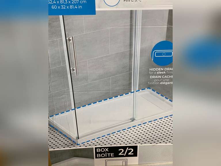 OVE Canberra 60 Shower Door and Base Kit (2 boxes) Jardine Auctioneers
