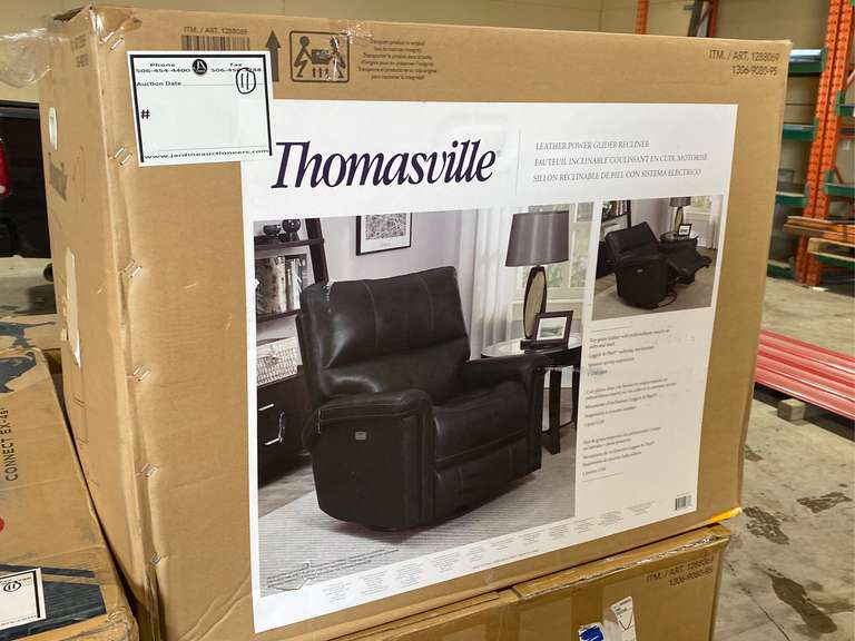 Thomasville Leather Power Recliner Jardine Auctioneers