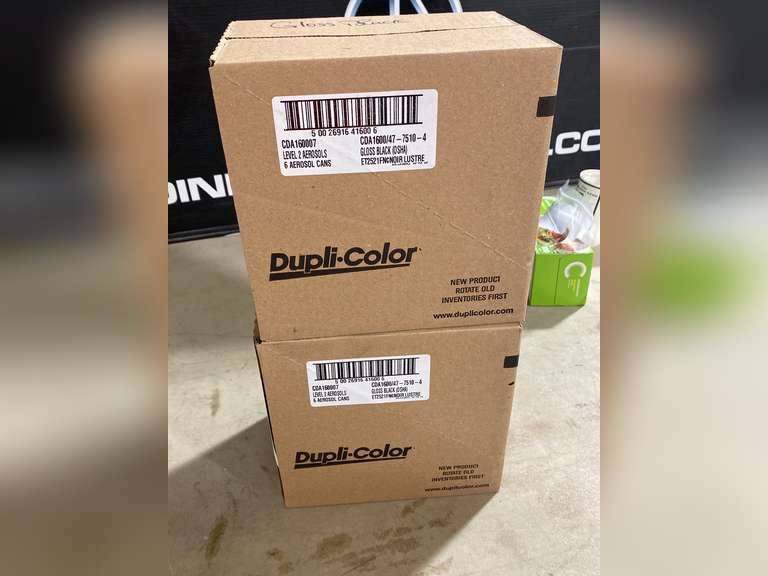 2 Cases (6ea) Gloss Black Spray Paint Jardine Auctioneers