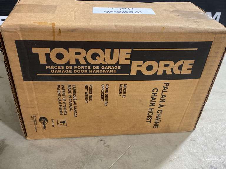 Torque Force Garage Door Chain Hoist Jardine Auctioneers