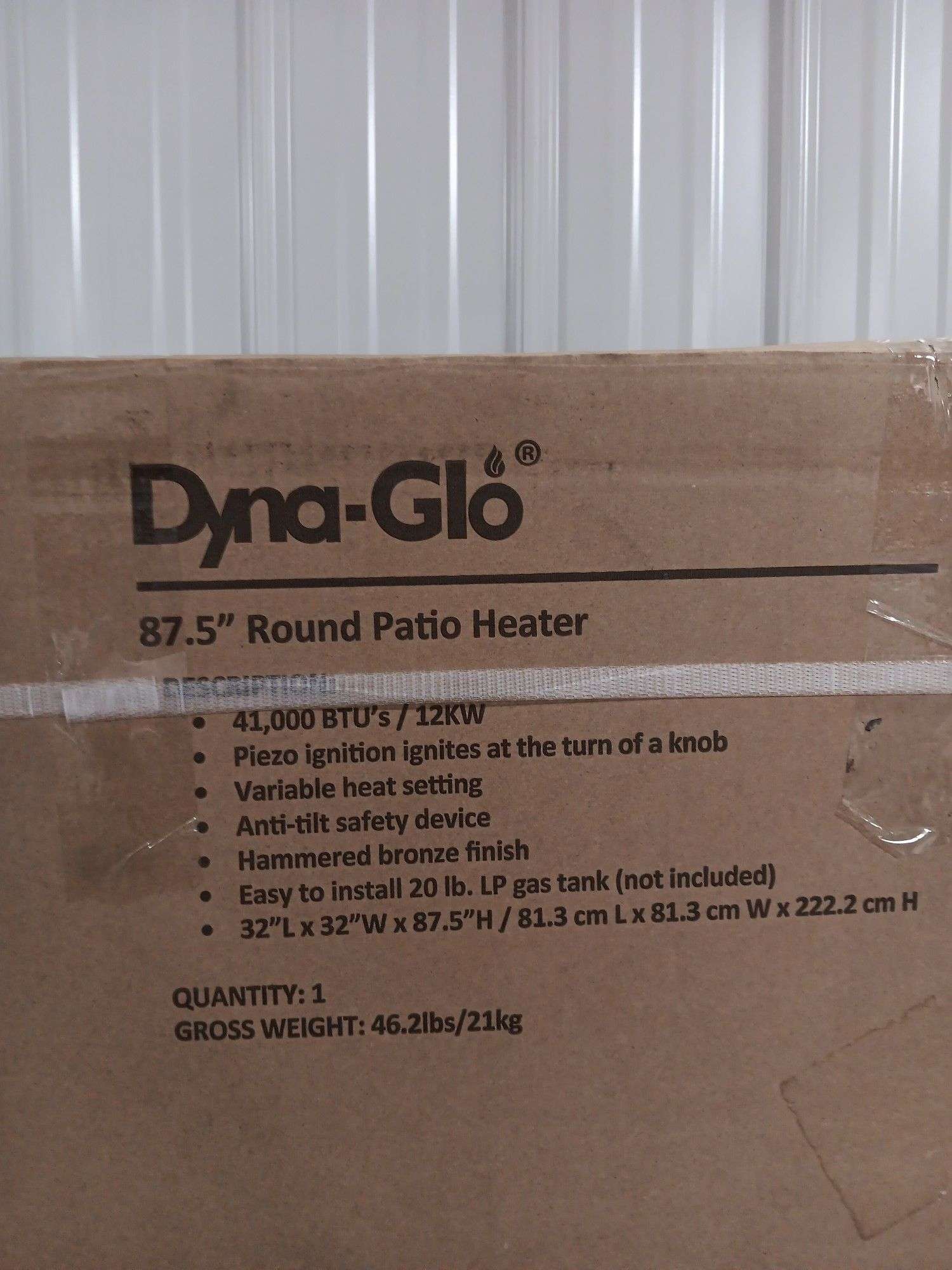 Dyna-Glo 87.5 Round Patio Heater - Jardine Auctioneers