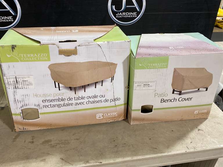 Terrazo Collection Patio Furniture Covers 2 boxes Jardine Auctioneers