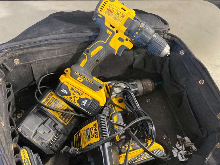 Pair of Dewalt Drills with Batteries and Charger Jardine Auctioneers
