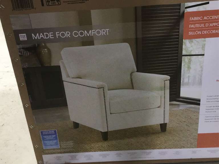 True Innovations made for comfort fabric accent chair Jardine Auctioneers