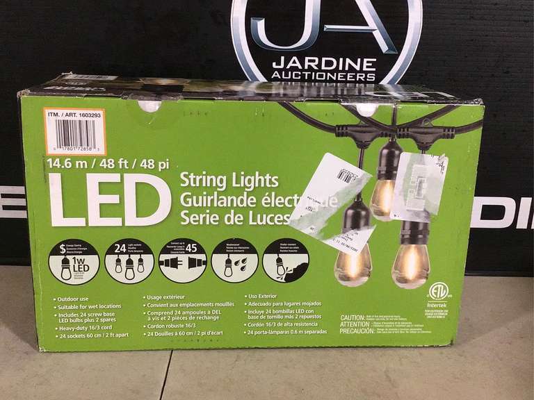 Feit Electric LED String lights 48ft Jardine Auctioneers