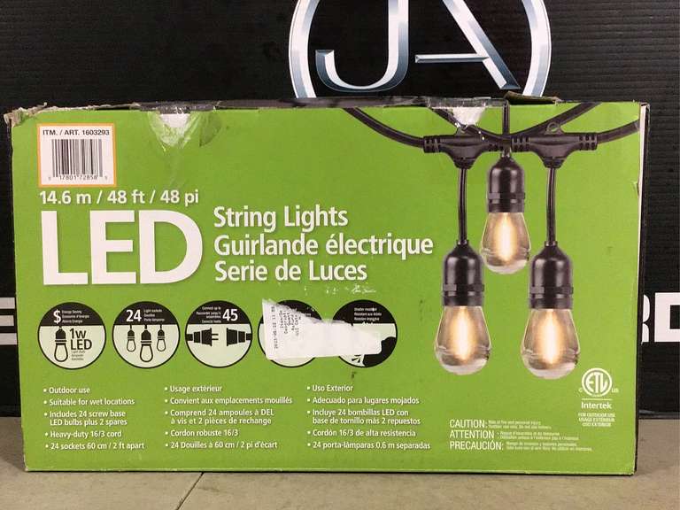 Feit Electric LED String lights 48ft Jardine Auctioneers
