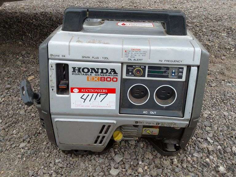 Honda EX800 Portable Generator J&J Auctioneers LLC