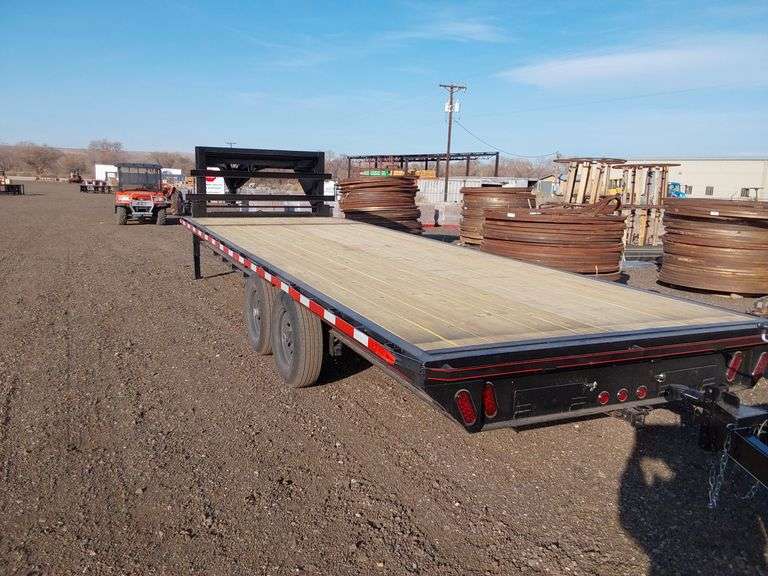 2023 August Metal Works 102X 24 Flatbed Gooseneck Trailer J&J
