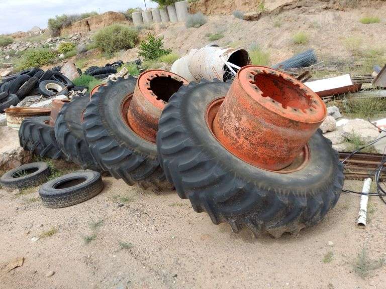 Qty 4 20.8 x 38 Tractor Tires Belen NM J&J Auctioneers LLC