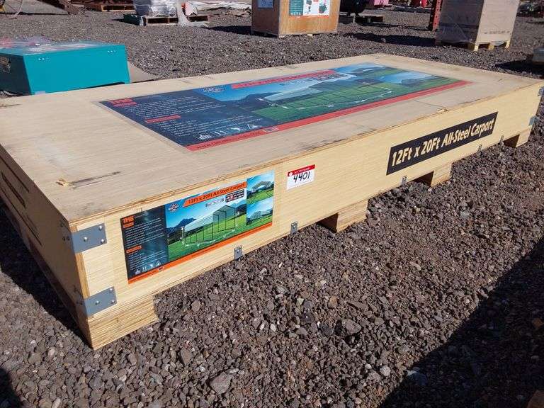 2023 TMG Industrial TMG-CP1220 12ft 20ft All Steel Carport ...