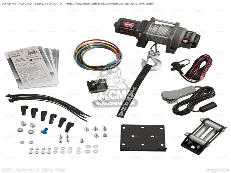 YAMAHA WARN V3000 Winch Kit J&J Auctioneers LLC