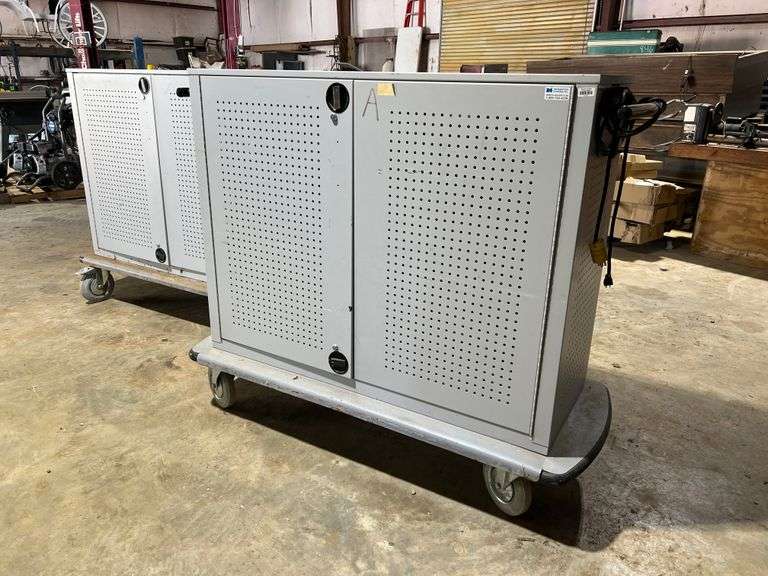 (2) Datamation Laptop Charging Carts - JJ Merchant LLC