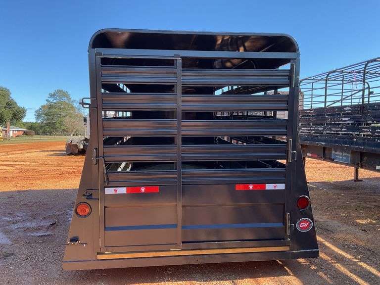 NEW 2024 Circle W 16' Bumper Pull Stock Trailer