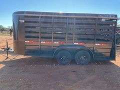 NEW 2024 Circle W 16' Bumper Pull Stock Trailer