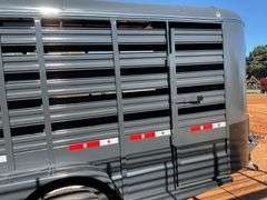 NEW 2024 Circle W 16' Bumper Pull Stock Trailer