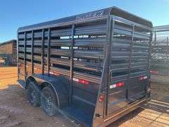 NEW 2024 Circle W 16' Bumper Pull Stock Trailer