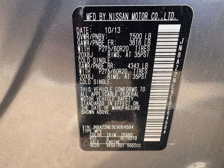 2014 Infiniti QX80 Luxury 4WD SUV - 220K Miles