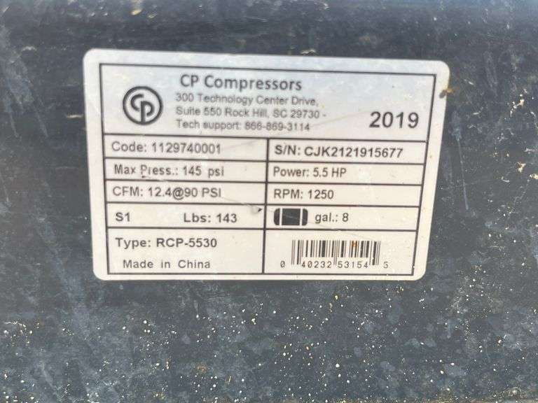 Central Pnuematic 8-Gallon Portable Air Compressor