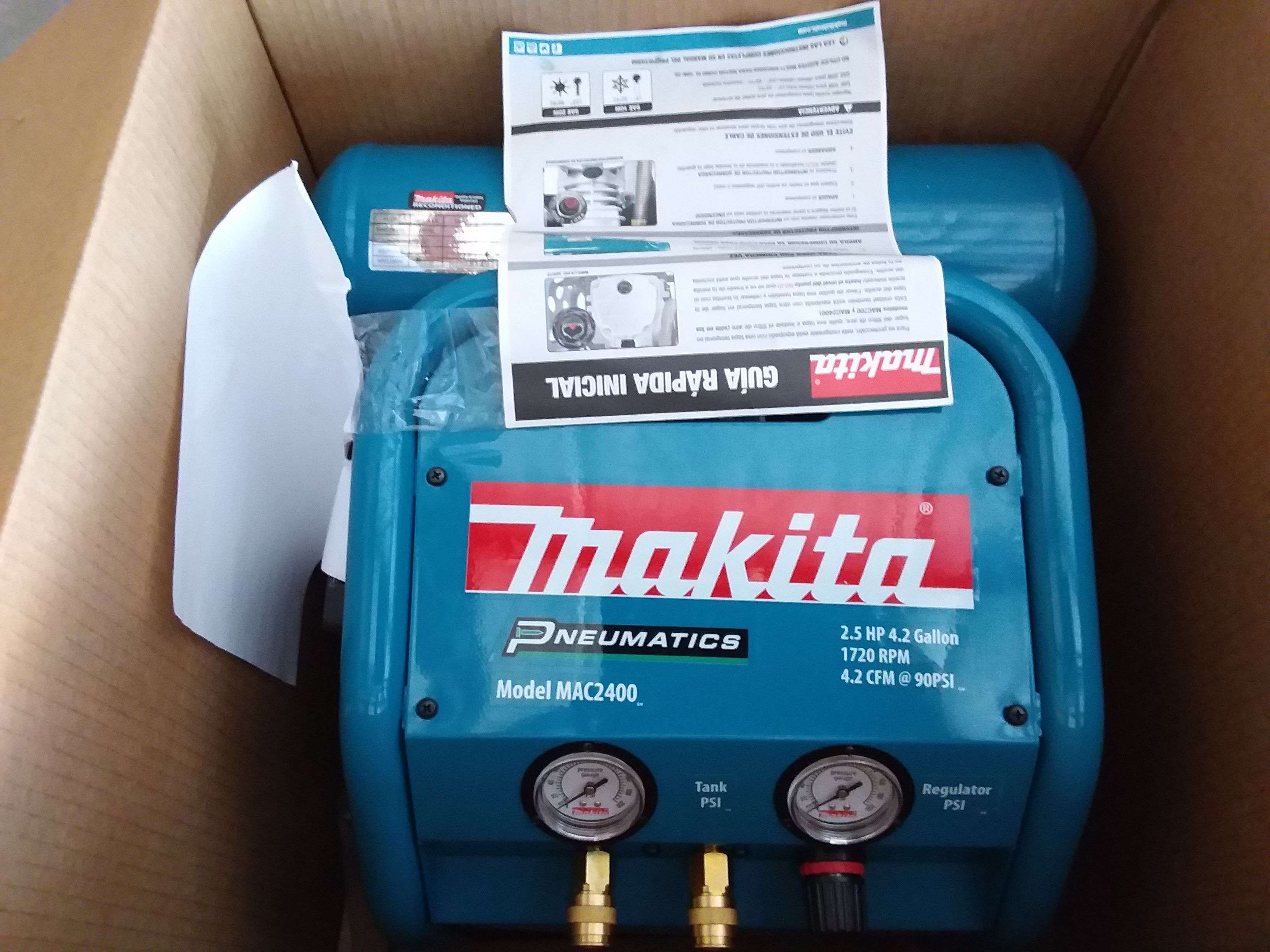 (RECONDITIONED) MAKITA MAC2400 PORTABLE AIR COMPRESSOR Jeff Martin
