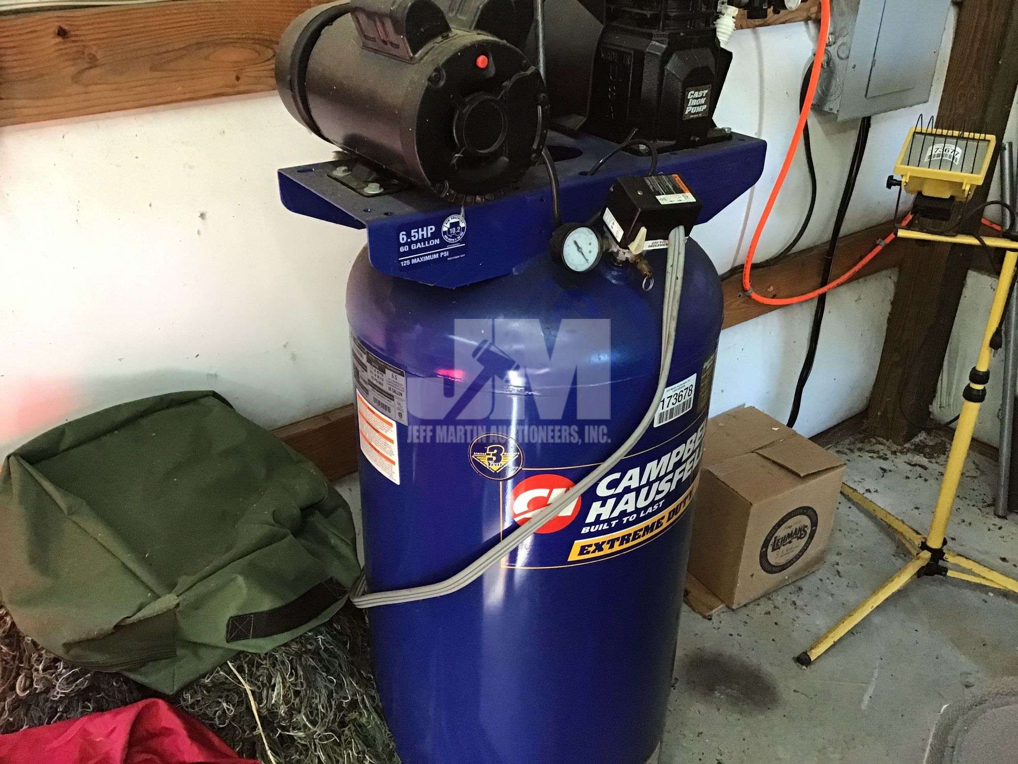 CAMPBELL HAUSFELD VT619503AJ STATIONARY AIR COMPRESSOR SN: LA/19