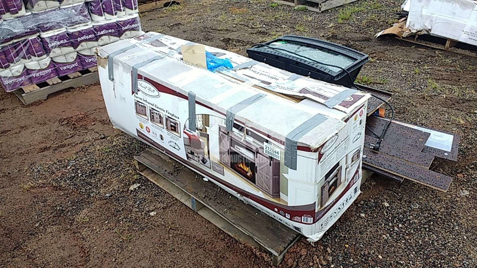 BARRET INFRARED ELECTRIC FIREPLACE, REMOTE CONTROL - Jeff Martin  Auctioneers, Inc.