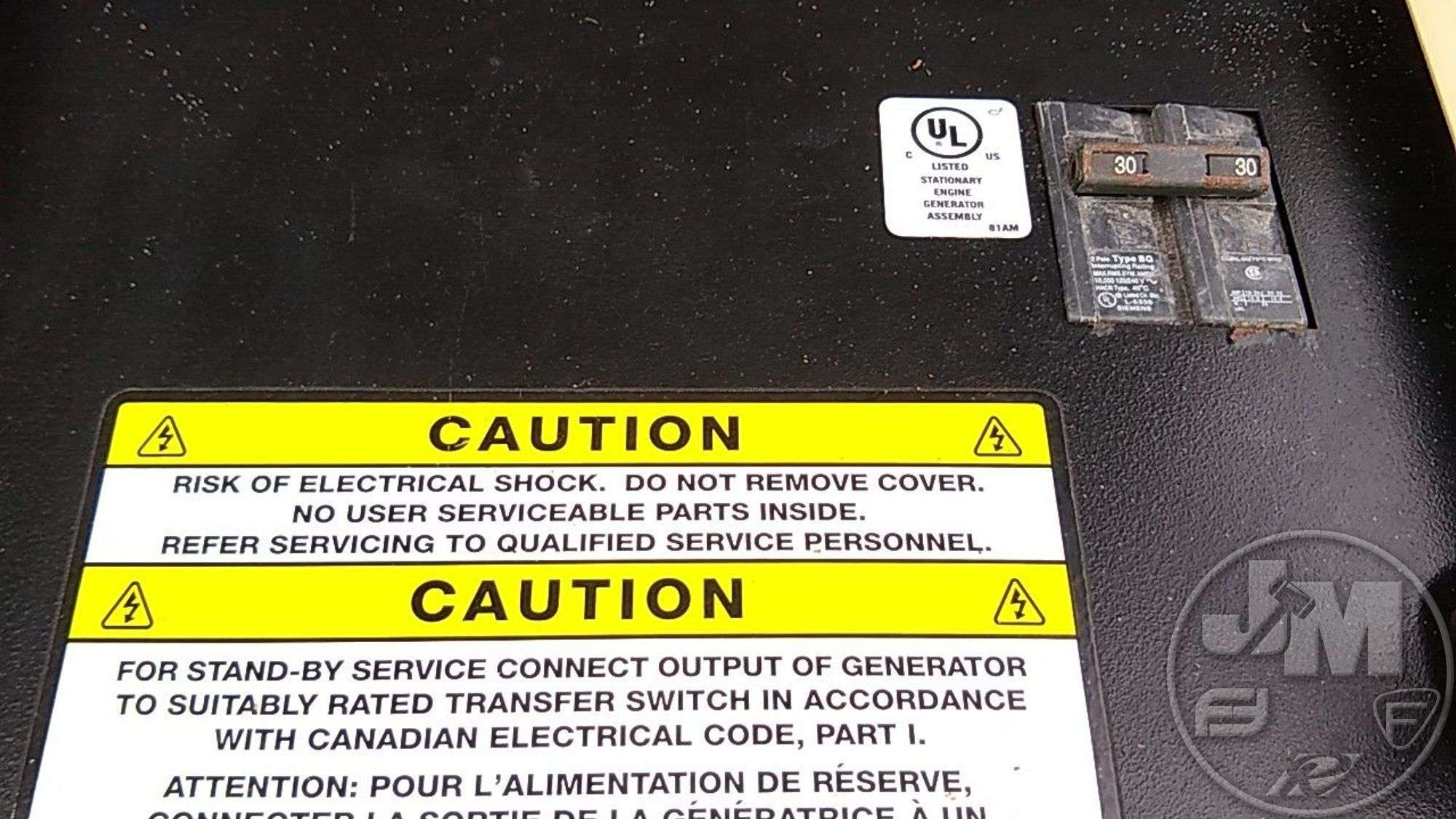 GENERAC 0043893 WATTS 7000 STATIONARY GENERATOR 4358155