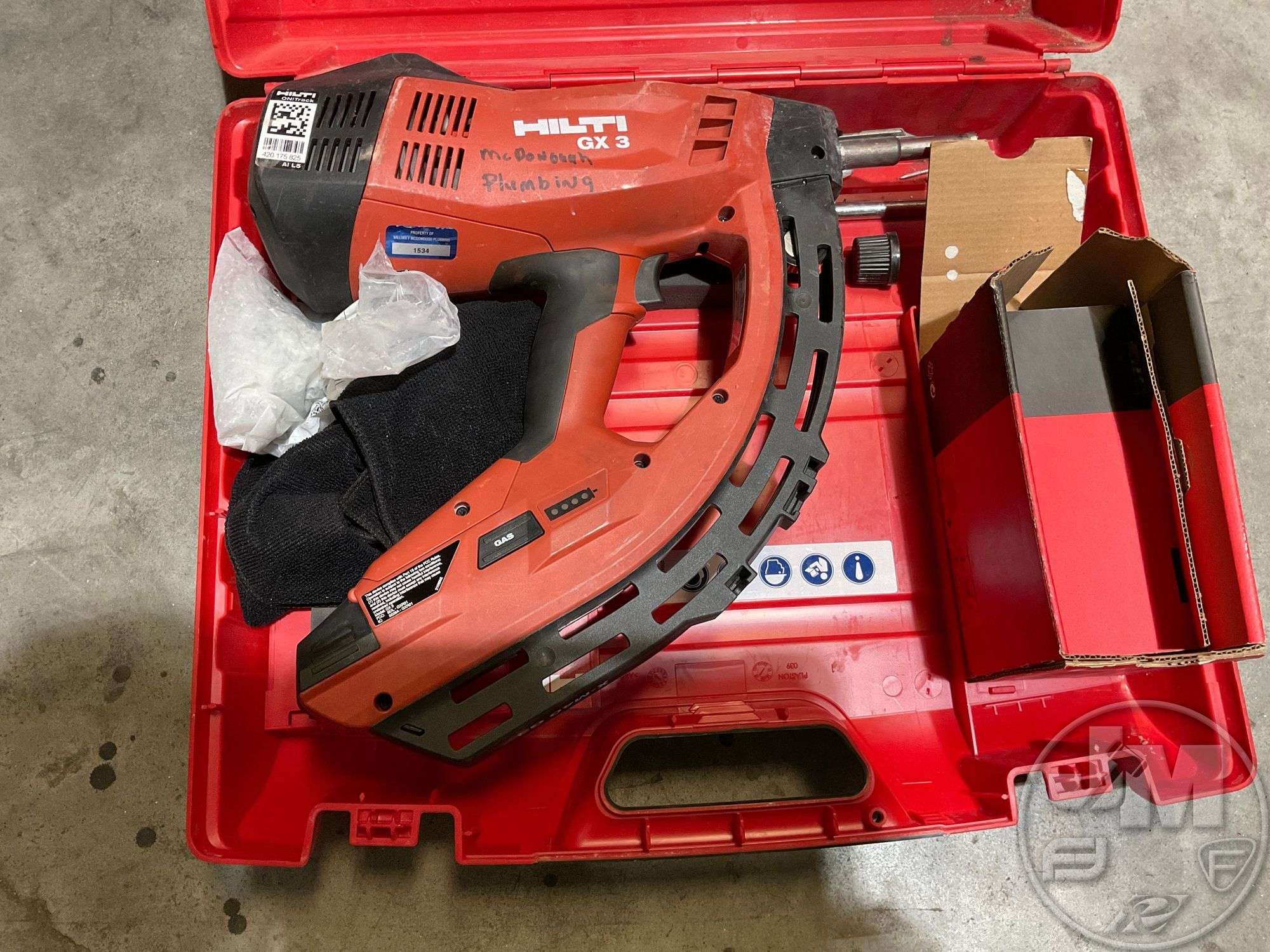 HILTI GX3 GAS- ACTUATED FASTENING TOOL - Jeff Martin Auctioneers, Inc