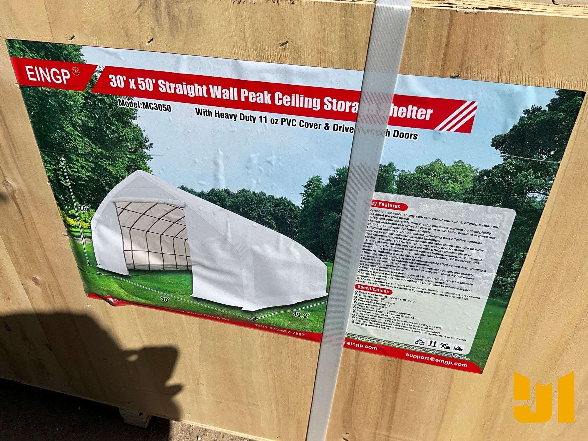 2024 EINGP MC3050 30'X50' STRAIGHT WALL PEAK CEILING STORAGE