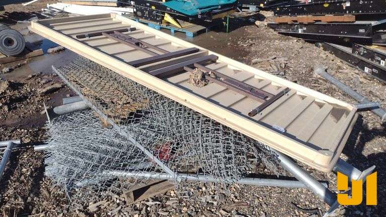 CHAIN LINK FENCING MATERIALS WITH TABLE WITH FOLDING LEGS - Jeff Martin ...