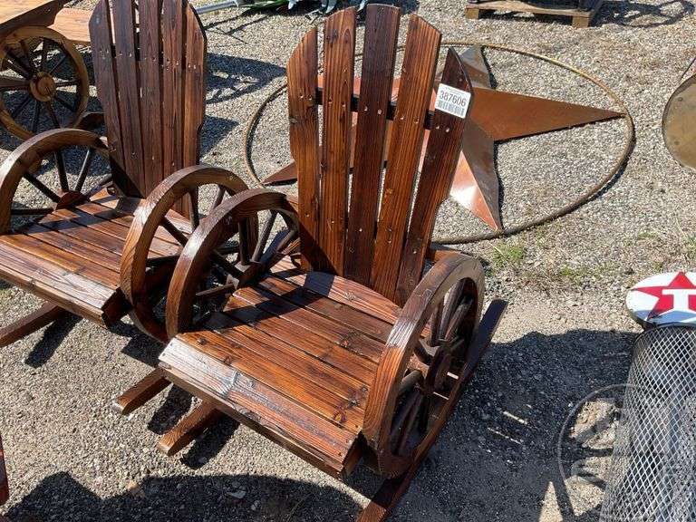 WAGON WHEEL ROCKING CHAIR - Jeff Martin Auctioneers, Inc.