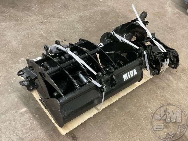 EastKilowatt Mini Excavator Attachments - Quick Hitch, Bucket, Rake, Ripper, Auger, Thumb