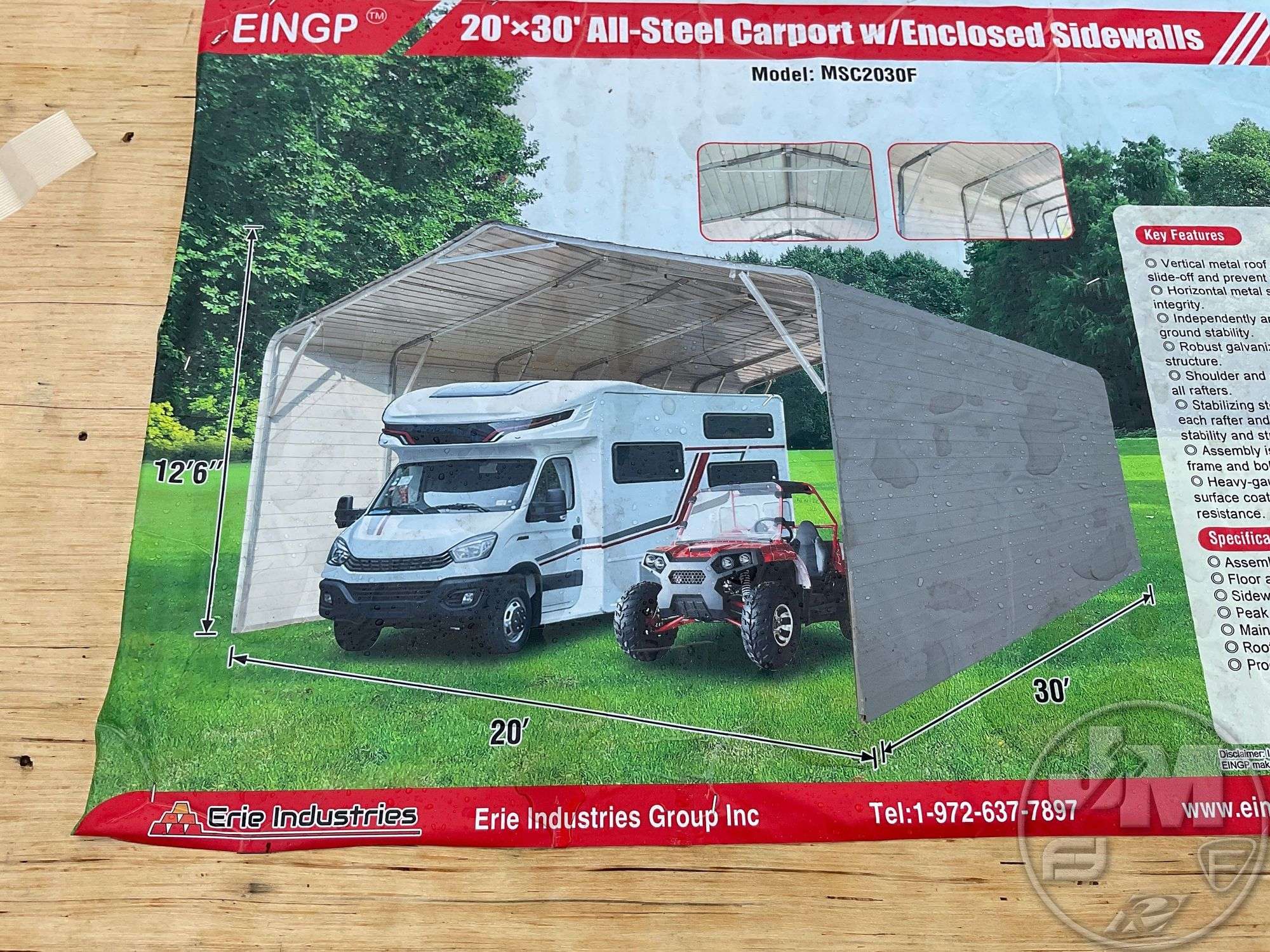 ☆ Creative Garage　SeaSide Outsunny 10' x 20' Carport, Portable Garage & Patio Canopy