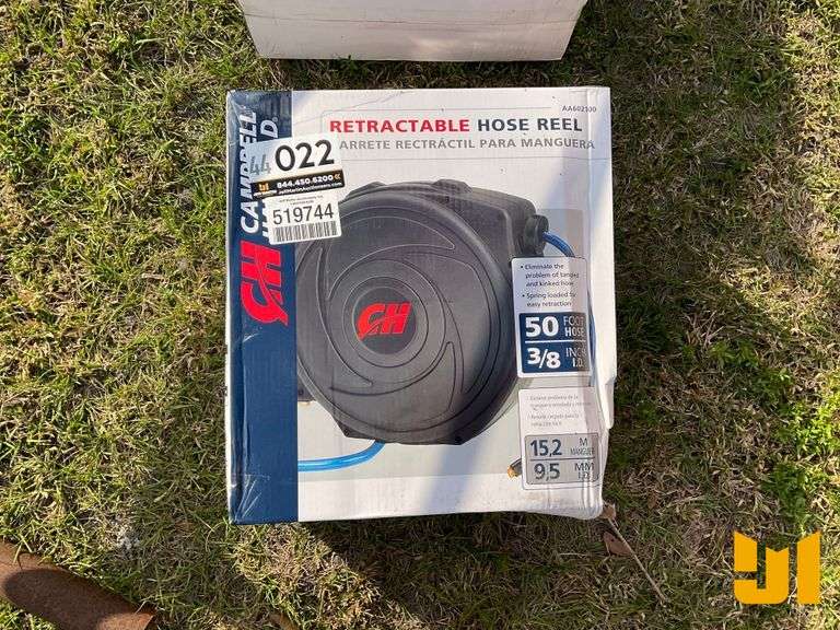 CAMPBELL HAUSFELD 3/8" X 50 AUTO AIR HOSE REEL