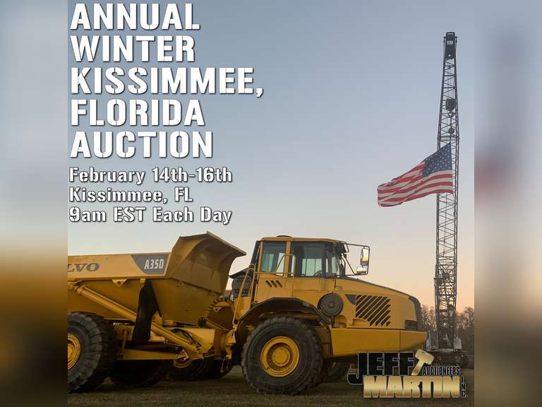 ANNUAL WINTER KISSIMMEE, FLORIDA AUCTION- FEBRUARY 14TH-16TH, 2022 @ 9 AM EST