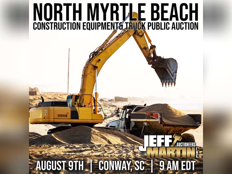 NORTH MYRTLE BEACH CONSTRUCTION EQUIPMENT & TRUCK PUBLIC AUCTION- AUGUST 9TH @ 9AM EDT