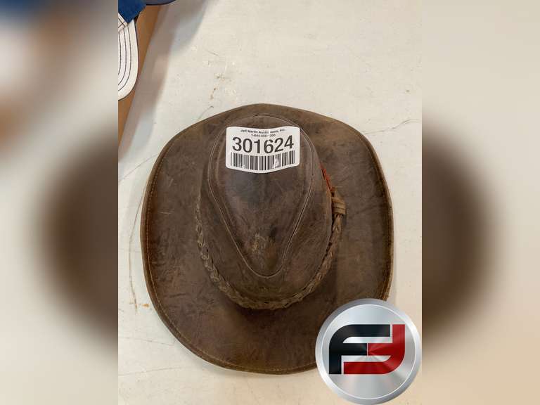 LEATHER HENSCHEL HAT COMPANY SIGNED HAT RICHARD PETTY,RUSTY WALLACE