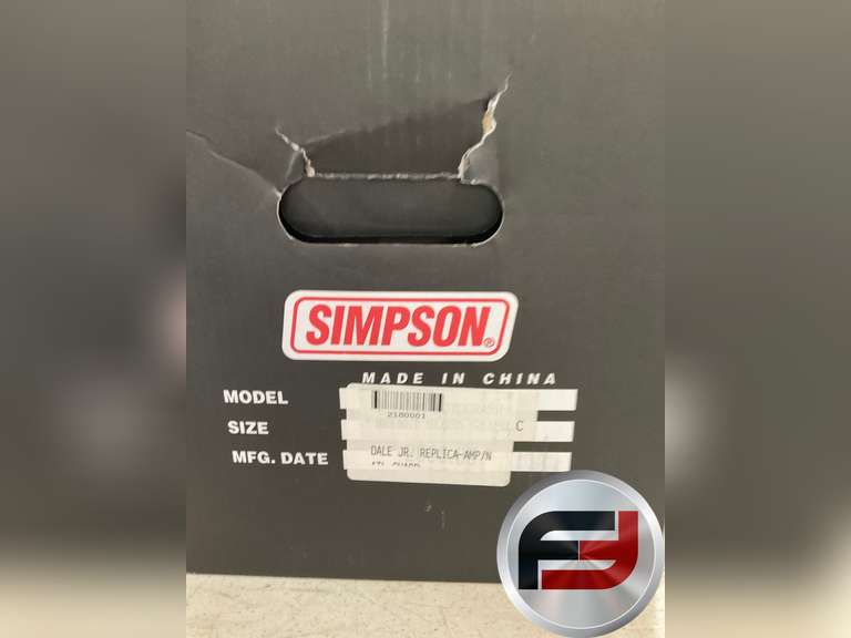 SIMPSON FULL SIZED DALE EARNDHART JR COLLECTABLE HELMET SIGNED WITH ...